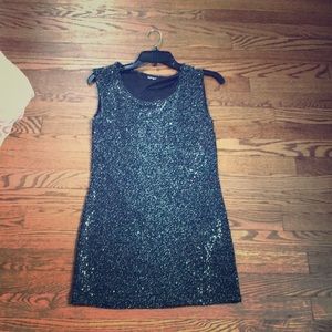 Sequin/sparkly Short black dress